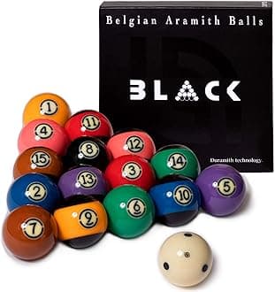 Aramith Tournament Black TV Billiard Pool Ball Set 2 1/4"…