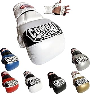 Combat Sports Max Strike MMA Training Gloves, Open Palm Fingerless Gloves for MMA, Muay Thai, and Kickboxing