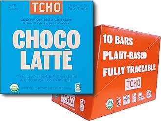 Choco Latte 47% Oat-Milk Chocolate Bars (10 pack) | Plant Based, Organic & Fair Trade | Non GMO, Non-Dairy, Vegan Chocolate, Soy Free (2.1oz each)
