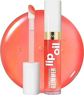 - Super Lustrous Glimmer Lip Oil, Moisturizing & Tinted, Shiny Finish, Made with Plant-Based Squalane, 002 Miss Coral, 0.13 fl oz