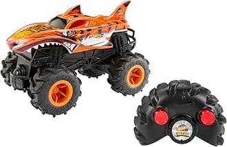Monster Trucks Remote Control Car, HW Tiger Shark in 1:24 Scale, All-Terrain Capabilities with Terrain Action Tires, Full Function RC, HNV03