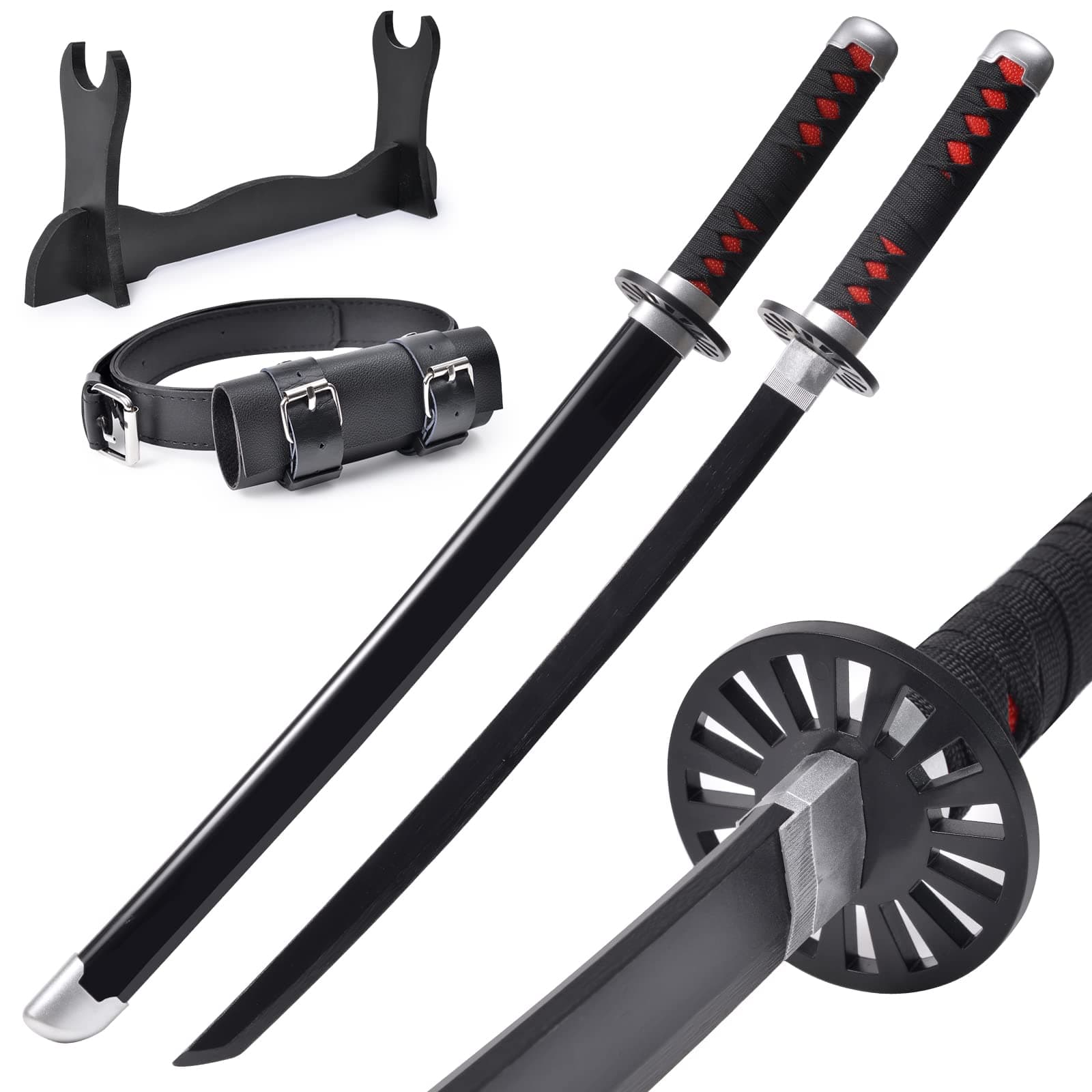 - Demon Slayer Sword for Kids 31inch - Bamboo Blade with Belt and Sword Stand - Anime Sword Original Texture,Demon Slayer Katana for Cosplay Purpose,Various Styles Available