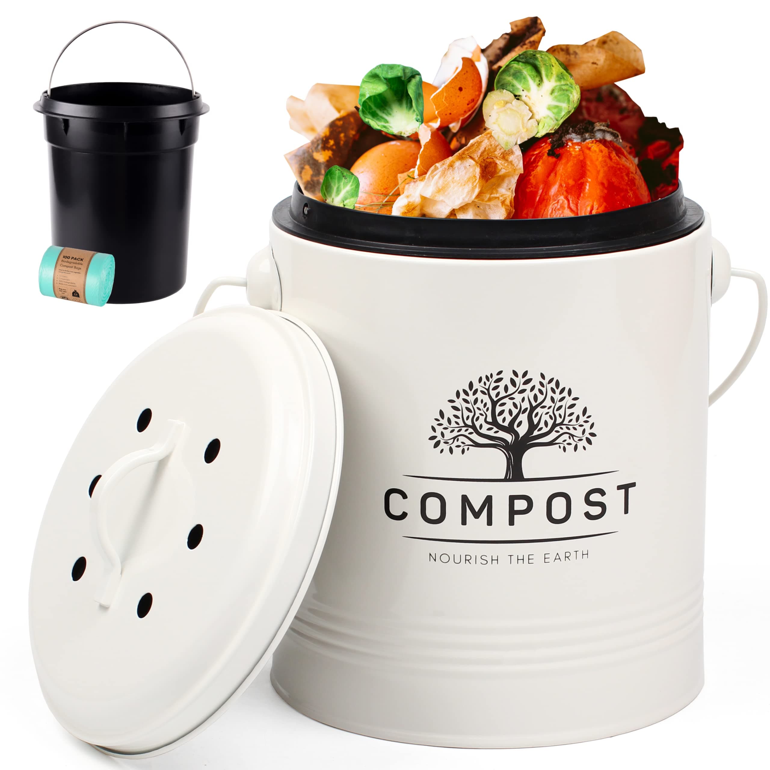 Kitchen Compost Bin with Trash Bags