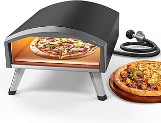 Uniflasy 12" Portable Propane Gas Pizza Oven - 3-Layer Design for Superior Heat Retention, Heats to 950°F in 15 Minutes, Cooks Pizzas in 60 Seconds - Perfect for Backyard, Camping, and Picnics