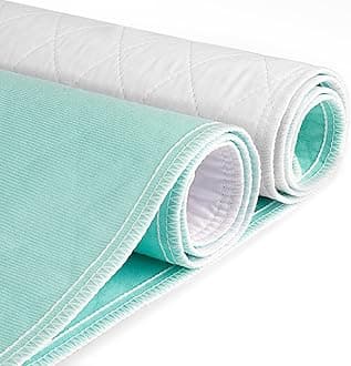 CoolShields Waterproof Bed Pads Incontinence Washable Reusable Bedwetting Mattress Protector Pad for Kids, Adults, Elderly, and Pets 34'' x 36'' (2 Pack)