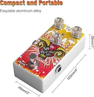 AZOR Mini Chorus Guitar Pedal for Pedal Boards, Classic Goat Digital Chorus Effects Pedal for Electric Guitar AP511