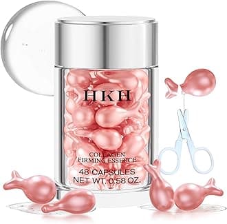 Retinol Face Serum Oil - Anti-aging Night Serum with Vitamin E, 48 Capsules, Reduce Wrinkles, Firm & Hydrate Skin, Non-Greasy Formula, Travel-Friendly Skincare, with Scissors