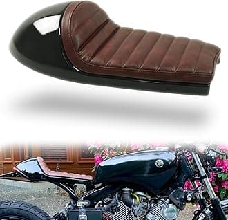 0393 Hump Motorcycle Retro Cafe Racer Seat for Honda Yamaha Suzuki Kawasaki Black Brown
