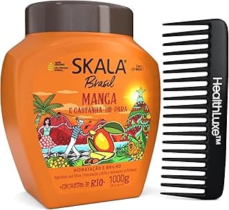 Skala Mango And Brazil Nut Conditioning Cream 1kg Includes Wide Tooth Comb, Ideal for Smooth, Frizzy, Dry, Curly, Oily, Weak, Damaged Hair. Sulfate, Paraben, Silicone Free