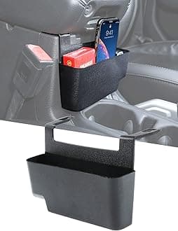 Savadicar Center Console Hanging Storage Organizer, Armrest ABS Tray Compatible with 2018-2025 Jeep Wrangler JL JLU 4XE and Jeep Gladiator JT, Interior Accessories, Black