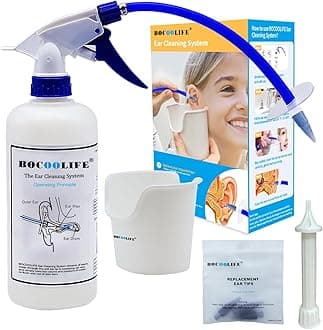 BOCOOLIFE Ear Wax Removal,Earwax Cleaner System, Ear Wax Irrigate Bottle Kit with 3 Tips,Ear Basin