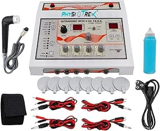 2 and 4 Channel Electrotherapy Equipments | Ultrasound Machine for Physiotherapy | Ultrasonic With TENS | With 1 Year Warranty - Random Color (Orange, 4 Channels Light)