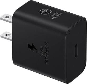 Samsung 25W Wall Charger Power Adapter, Cable Not Included, Super Fast Charging, Compact Design, Energy Efficient, Compatible with Galaxy and USB Type C Devices, Black