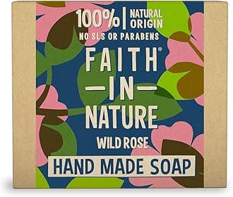Natural Wild Rose Hand Soap Bar, Restoring, Vegan & Cruelty Free, No SLS or Parabens, 100g