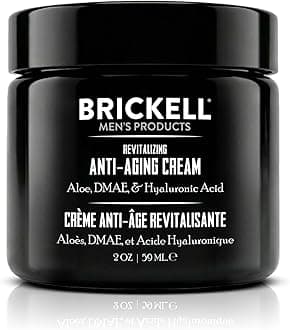 Brickell Mens Revitalizing Anti-Aging cream For Men, Natural & Organic Anti Wrinkle Night face cream - 2 oz - Scented