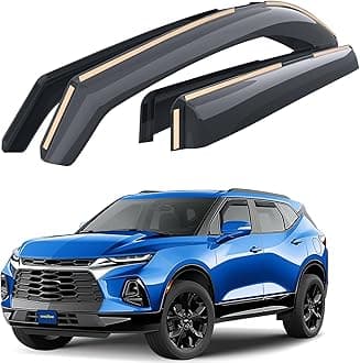 Goodyear Shatterproof in-Channel Window Deflectors for Chevrolet (Chevy) Blazer 2019-2026, Rain Guards, Window Visors for Cars, Vent Deflector, Car Accessories, 4 pcs - GY008035