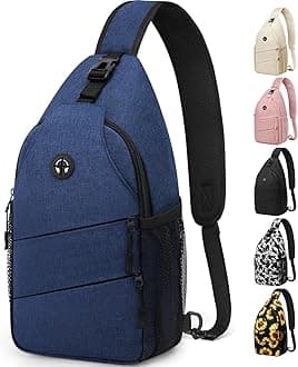 Pritent Crossbody Bags for Women Men Trendy Sling Bag Backpack Casual Chest Bag with Convertible Shoulder Strap