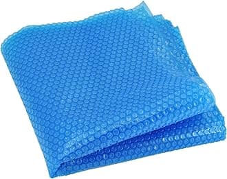 Gekufa Thermal Solar Blanket for Swimming Pool Heavy Duty 16 Mil 6ft x 6ft Floating Spa Blanket and Trimmable Hot Tub Bubble Insulating Cover for Hot Tubs Inground Pools Insulating Solar Heating, Blue