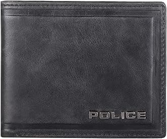 Metal Slim Wallet Stylish Genuine Leather Wallets for Men Latest Gents Purse with Card Holder Compartment - Black