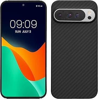 – kalibri Aramid Fiber Case Compatible with Google Pixel 9 Pro XL - Case Super Slim Strong Protective Phone Cover - Black Matte