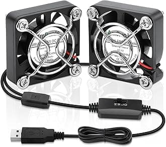 2 Packs USB Fan 40mm x 10mm DC 5V Mini Cooling Brushless Box Fan for Computer Terrarium PlayStation PC Case Xbox Welding Helmet Aquarium Router