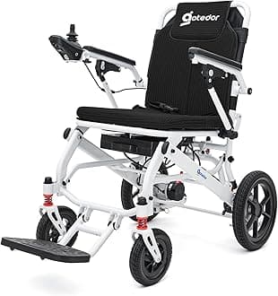 Aotedor Electric Wheelchairs for Adults,22 Miles Long Travel Range with 2 Lithium Batteries All Terrain Power Wheelchair,Ultra Lightweight 39Lbs Folding Compact Motorized Wheelchair,Airline Approved