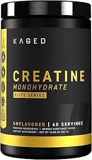 KagedCreatine Monohydrate Elite - High Absorption Creatine with MAXCatalyst - Unflavored Powder - 60 Servings