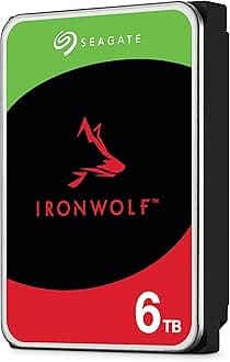 IronWolf, 6 TB internal Hard Drive, NAS HDD, 3.5 Inch, 5400 U/Min, CMR, 64 MB Cache, SATA 6 GB/s, 3 Years Rescue Service, Modellnr.: ST6000VN006