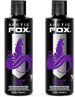 Semi-Permanent Hair Dye, Vegan & Cruelty-Free, Conditioning, Ammonia-Free, Long Lasting, Purple AF, For All Hair Types, 8 Fl Oz (Pack of 2)