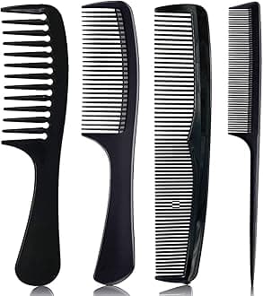 4 Pcs Hair Combs Set, Fine Pro Tail Combs, Salon Hair Styling Tools Hair Stylist Accessories Daily Use Strong Durable Anti Static for Men Woman