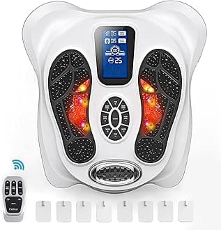 EMS & TENS Foot Nerve Muscle Massager, Electric Foot Stimulator Improves Circulation, Feet Legs Circulation Machine Relieves Body Pains, Neuropathy (FSA or HSA Eligible)