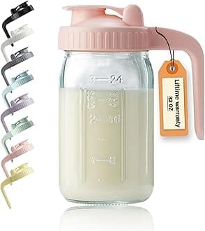 32oz Mason Jar with Pour Spout Lid V-shaped