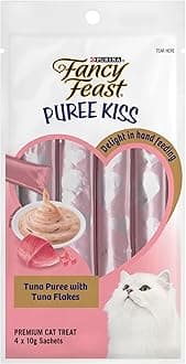 Purina Fancy Feast Puree Kiss Tuna Puree with Tuna Flakes 4 x 10g