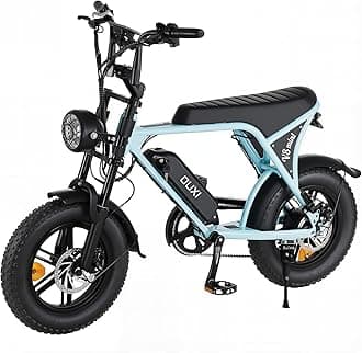 OUXIV8 Mini Electric Bike, 16" All-Terrain Fat Tire Electric Bike with 36V 10.4Ah Removable Battery, Ebike Moped Style Up to 20MPH, 500W Upgrade Powerful Motor, Mini Ebike for Adults and Teens