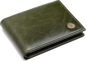 WildHorn RFID Protected Genuine Leather Wallet for Men, New Crunch Green, Classic
