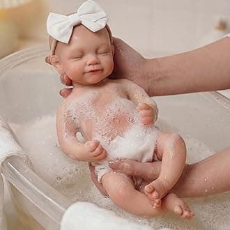 BABESIDE Full Body Silicone Reborn Baby Dolls - 12 Inch (Weight 3 lb) Weighted Full Silicone Realistic-Newborn Baby Doll Real Life Baby Dolls with Complete Accessories & Gift Box