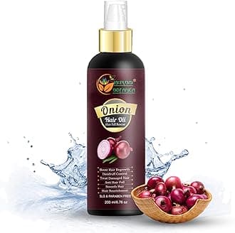 Red Onion Hair Oil Onion Seed Oil for Hair Care Healthy Essentials Vitamins Onion Oil, Jojoba, Argan, Tea Tree, Sandalwood, Rose Oils 6.76 fl oz / 200 ml