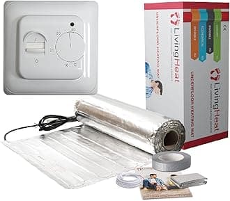 Underfloor Heating Kit for Under Laminate & Wood Floors, Electric 150w /m² with M1 Manual Thermostat, 8/m²