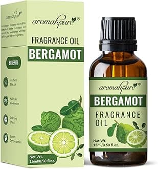 Aromahpure Fragrance Oil | 15 ml | Bergamot Aroma Oil for Home Fragrance | Best for Aromatherapy | Helps in Meditation | Used in Diffusers, Candles, Air Fresheners, Soap, IFRA Certified