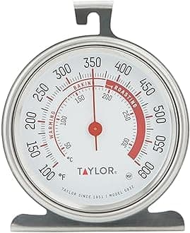 Taylor Precision Products Large Dial Thermometer, Silver
