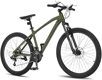 24/26/27.5" Mountain Bike Aluminum Bicycle with Ultralight Aluminum Frame, Powerful Mechanical Dual Disc Brakes, Double Wall Rims and Premium XC Tires, Men & Women Bike with Tool Kit