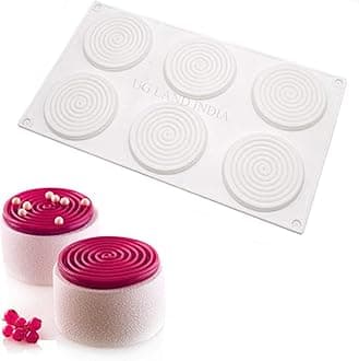 UG LAND INDIA 6 Cavity Spiral Shape Silicone Molds Cake Decorating, Tools Bakeware French Dessert Mousse Cake Mold Baking Cupcake Silicone Mousse Mold