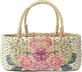 Wicker Hamper Basket | Bamboo Baskets | Cane Fruit Basket | Basket for Gift Hamper | Rattan Basket | Decorative Fruit Gift Baskets (Design 16)