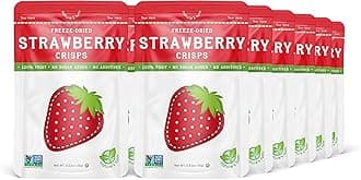 Nature's Turn Freeze-Dried Fruit Snacks - Strawberry Crisps - Perfect For School Lunches or an On-The-Go Snack - No Sugar Added, Non GMO, Gluten Free, Nothing Artificial (0.53oz) 12-Pack