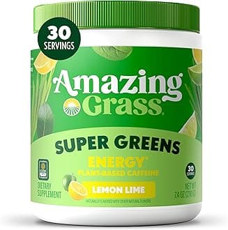 Amazing Grass Energy Lemon Lime Green SuperFood - 30 Servings