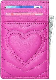 Sweet Birthday Gifts for Girls - Quilted Leather Heart Wallet