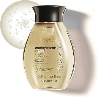 Nativa SPA by O Boticário, Madagascar Vanilla Body Oil, Soothing & Moisturizing, 6.8 Ounce