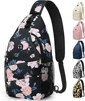 Crossbody Bags for Women Men Trendy Sling Bag Backpack Casual Chest Bag with Convertible Shoulder Strap