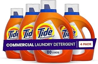 Tide Professional Commercial Liquid Laundry Detergent, 80 loads, 105 Fl oz, For Business Use Pack of 4