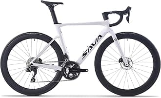 Carbon Road Bike, Lightweight 24-Speed Shifting Road Bicycle with Shimano 105 Di2 7170 Groupset, Carbon Frame with 700C Carbon Wheelset Disc Brake, Integrated Design Race Bikes for Adults
